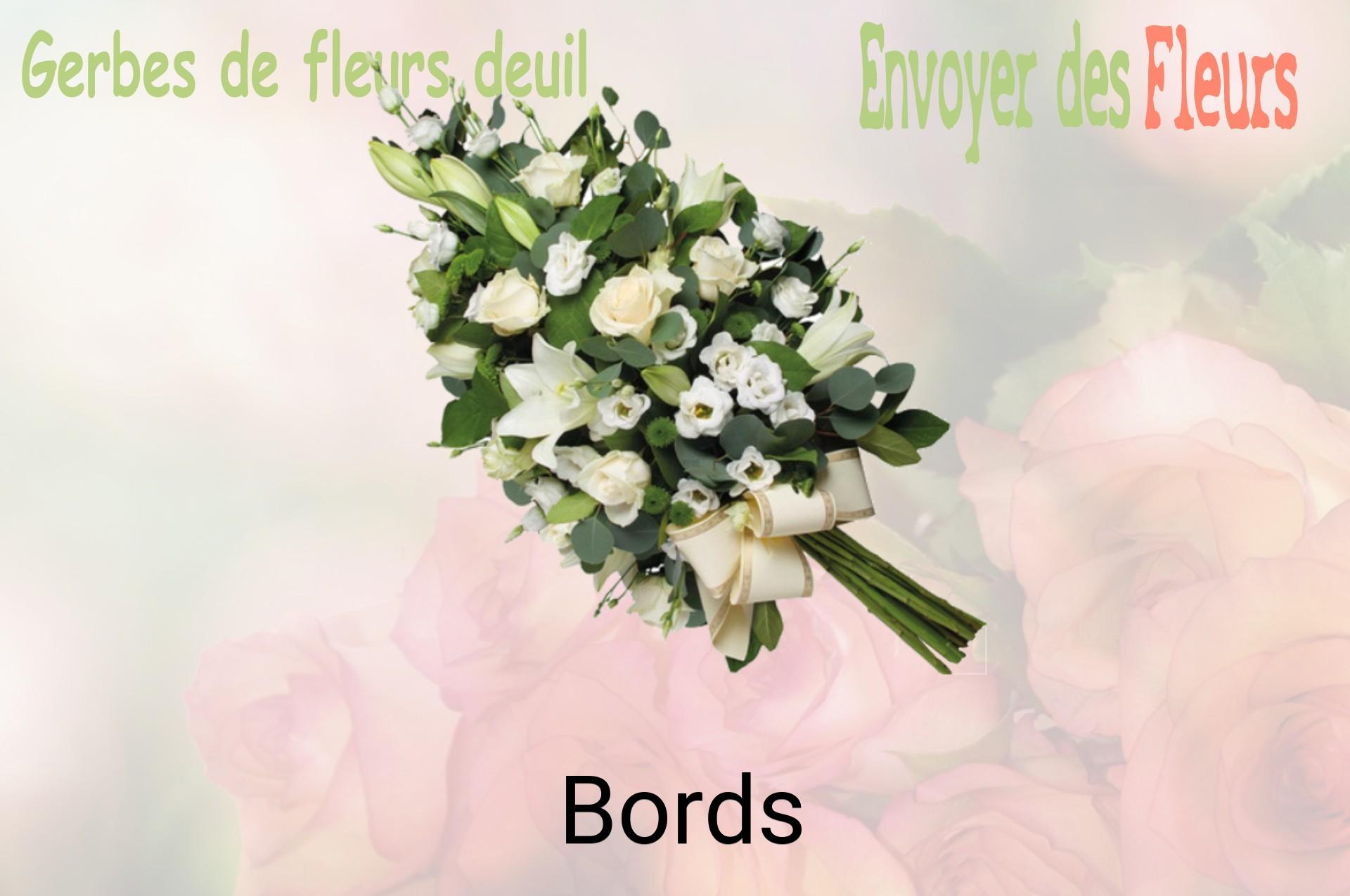 Gerbe de fleurs de deuil livrée à Bords